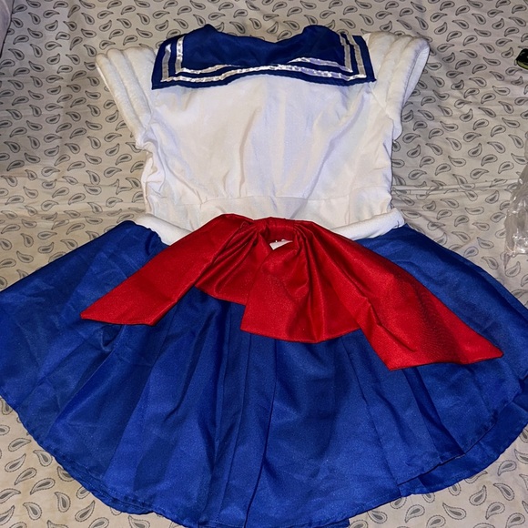 Sailor Moon Womens Cosplay Costume - Blue, White, and Red - Picture 8 of 9